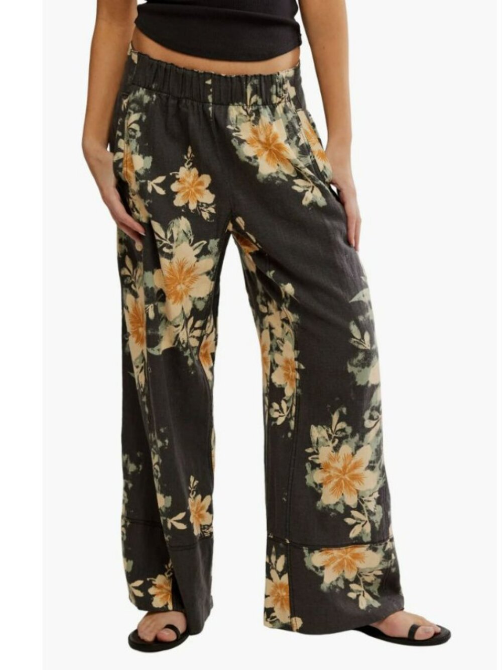 Free People Days End Wide Leg Linen Pants
